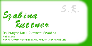 szabina ruttner business card